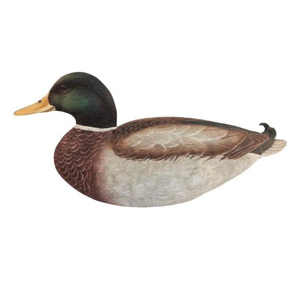 Vintage Bella Casa By Ganz Mallard Duck Figurine Cabin Lodge Resin Decor 2000 - Picture 1 of 9